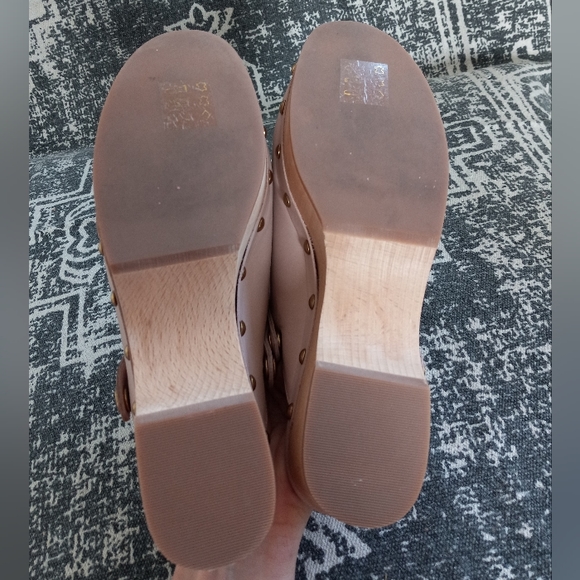 J. Crew Convertable Leather Clogs Luxury Camel/Blush Pink 7US - Picture 11 of 13